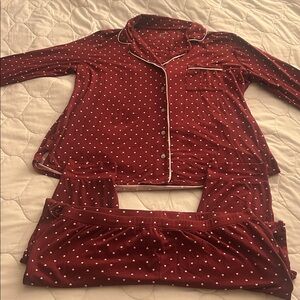 Alfani Red Heart Polka Dot Pajama Set